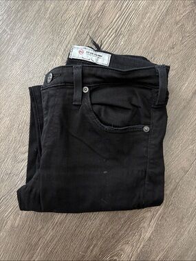 AG Women’s Black Distressed Skinny Jeans